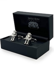 The Savile Row Company Silver Rhodium Plated Robot Cufflinks - Image 2 of 2