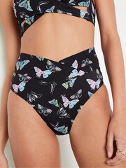 Victoria's Secret PINK Dark Charcoal Grey Butterfly Cross Over Bikini Bottom - Image 3 of 4