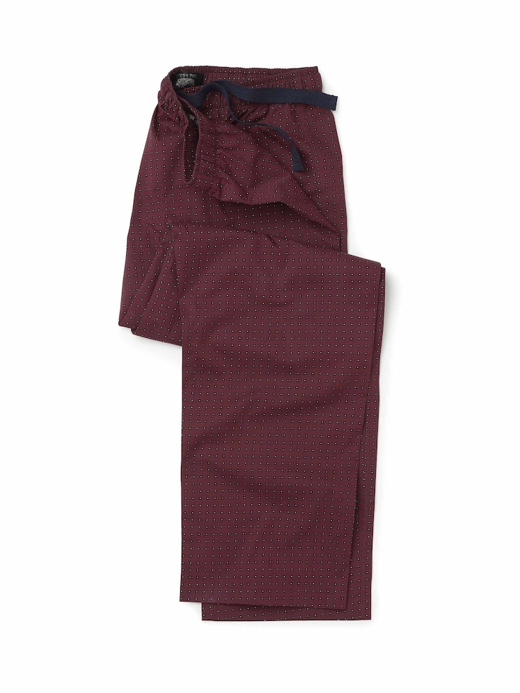 The Savile Row Company Red Foulard Print Cotton Pyjama Bottoms - 2şəkildən 1 şəkil