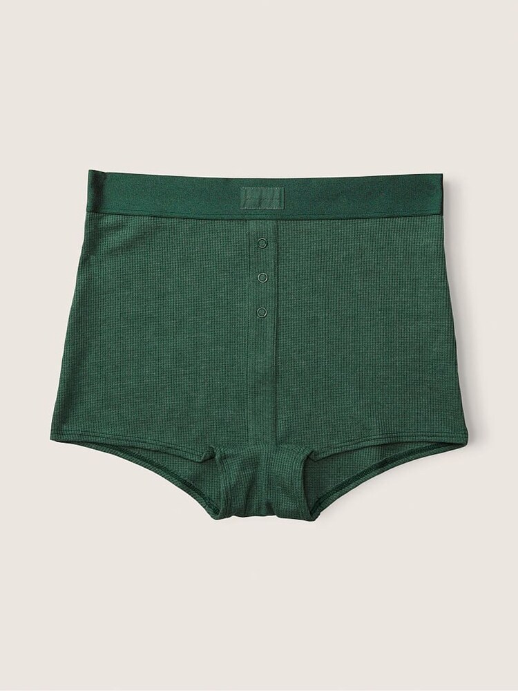Victoria's Secret PINK Satin Green High Waist Boyshort Knickers - Image 1 of 1 Victoria's Secret PINK Satin Green High Waist Boyshort Knickers - Image 1 of 1