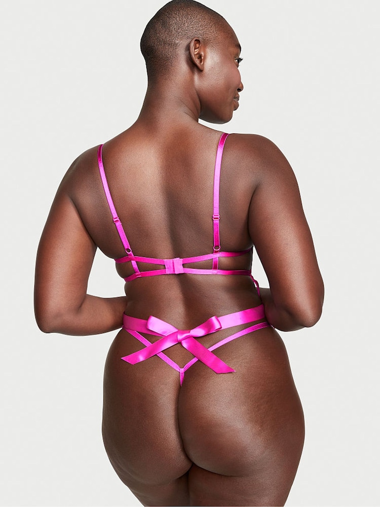 Victoria's Secret Fuschia Frenzy Pink Bombshell Add 2 Cups Lace Apron - Image 2 of 2