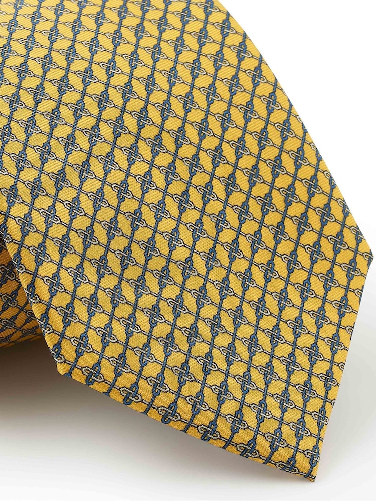 Сары - Savile Row Company тізбекті жібек галстук - 2суретінің 2 суреті