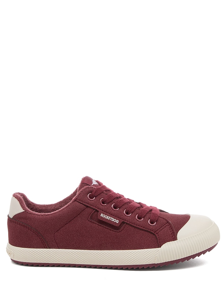 Rocket Dog Red Cheery Low Fabric Suede Trainers - Image 1 of 6