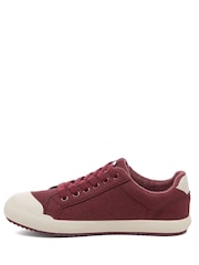 Rocket Dog Red Cheery Low Fabric Suede Trainers - Image 2 of 6