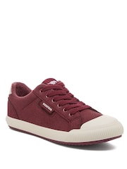 Rocket Dog Red Cheery Low Fabric Suede Trainers - Image 3 of 6