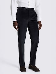 MOSS Slim Fit velveta uzvalka bikses - Attēls 1 no 3