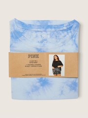 Victoria's Secret PINK Cornflower Tie Dye Blue Cotton Brief Short Pyjamas - Image 4 of 4