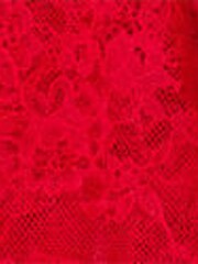 Victoria's Secret Lipstick Red Lace Cut Out Apron Bodysuit - Image 3 of 3