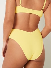 Victoria's Secret PINK Yellow Tulip High Waisted Crinkle Bikini Bottom - Image 3 of 6
