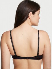 Victoria's Secret Black Strawberry Print Lightly Lined TShirt Demi Bra - Image 2 of 3