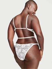 Victoria's Secret Coconut White Shine Strap Lace Crotchless Bodysuit - Image 2 of 3