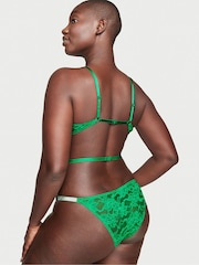 Victoria's Secret Verdant Green Shine Strap Lace Crotchless Bodysuit - Image 2 of 3