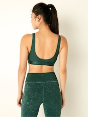 Victoria's Secret PINK Satin Green Loungin' Cotton Scoop Bralette - Image 2 of 4