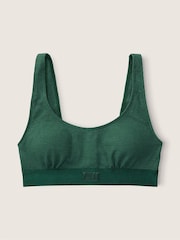 Victoria's Secret PINK Satin Green Loungin' Cotton Scoop Bralette - Image 4 of 4