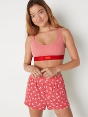 Victoria's Secret PINK Red Pepper Loungin' Cotton Scoop Bralette - Image 1 of 4