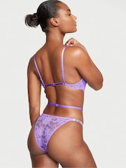 Victoria's Secret Luscious Lavender Purple Shine Strap Lace Crotchless Bodysuit - Image 2 of 4
