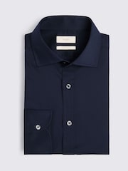 MOSS Blue Regular Fit Stretch Shirt - Image 3 of 3