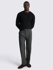 Melns - MOSS Merino Wool Crew Neck Jumper - Attēls 2 no 4