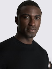 Melns - MOSS Merino Wool Crew Neck Jumper - Attēls 3 no 4