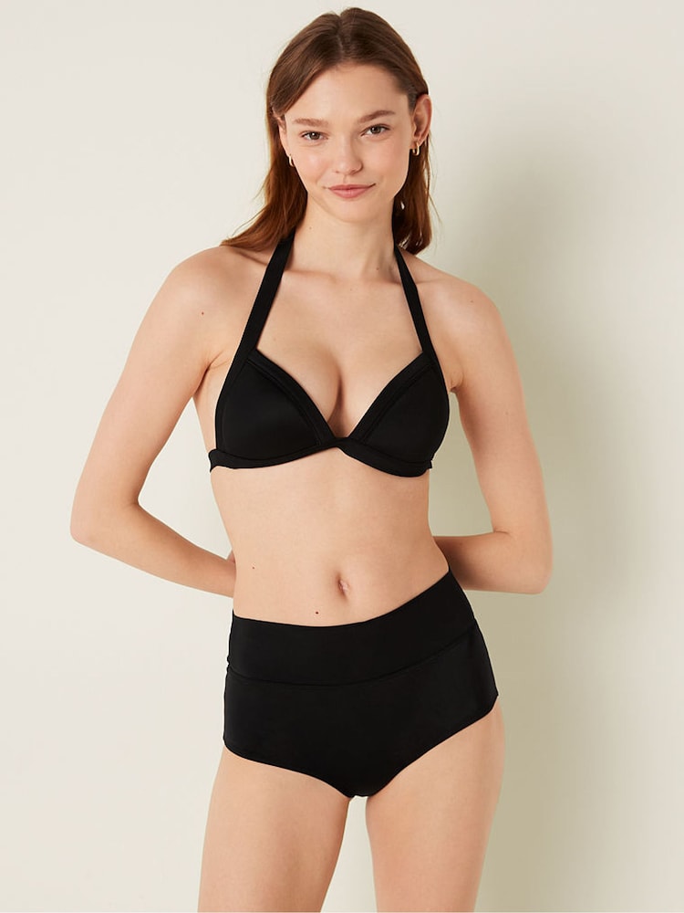 Victoria's Secret PINK Black High Waist Full Coverage Bikini Bottom - Image 1 of 4