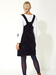 Roman Blue Button Corduroy Pinafore Dress - Image 2 of 3