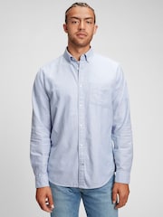 Gap Light Blue Regular Fit Long Sleeve Oxford Shirt - Image 1 of 5