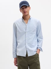 Gap Light Blue Regular Fit Long Sleeve Oxford Shirt - Image 2 of 5