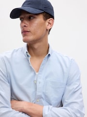 Gap Light Blue Regular Fit Long Sleeve Oxford Shirt - Image 4 of 5