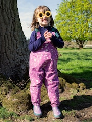 Muddy Puddles Pink Waterproof EcoSplash Dungarees - Image 1 of 4
