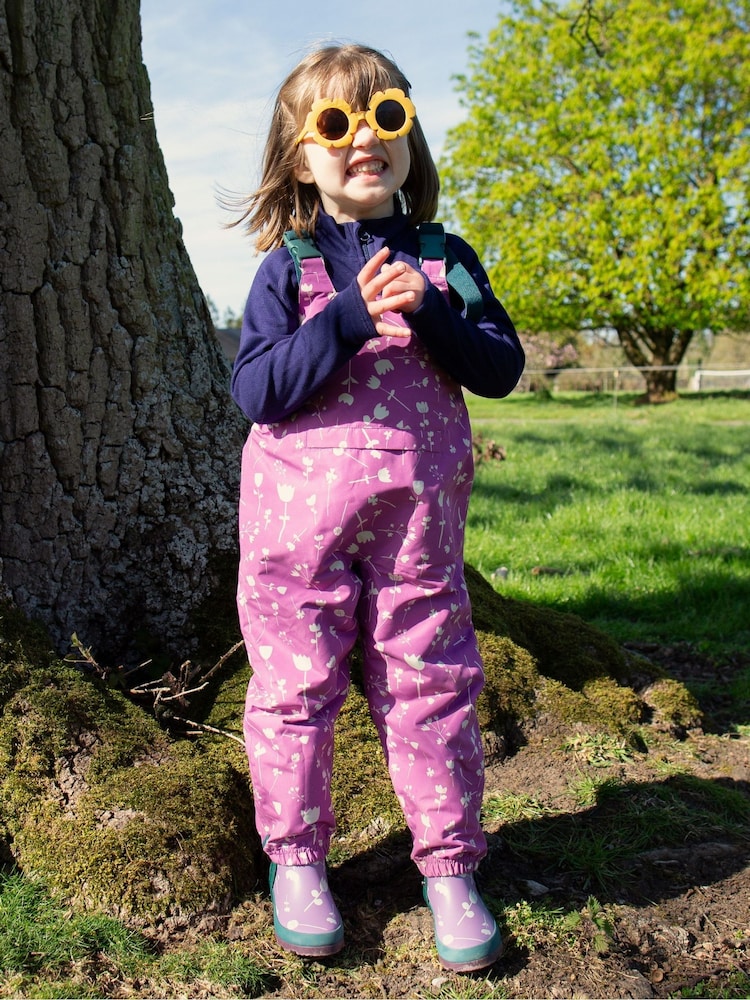 Muddy Puddles Pink Waterproof EcoSplash Dungarees - Image 1 of 4 Muddy Puddles Pink Waterproof EcoSplash Dungarees - Image 1 of 4