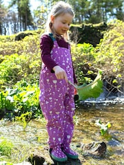 Muddy Puddles Pink Waterproof EcoSplash Dungarees - Image 2 of 4
