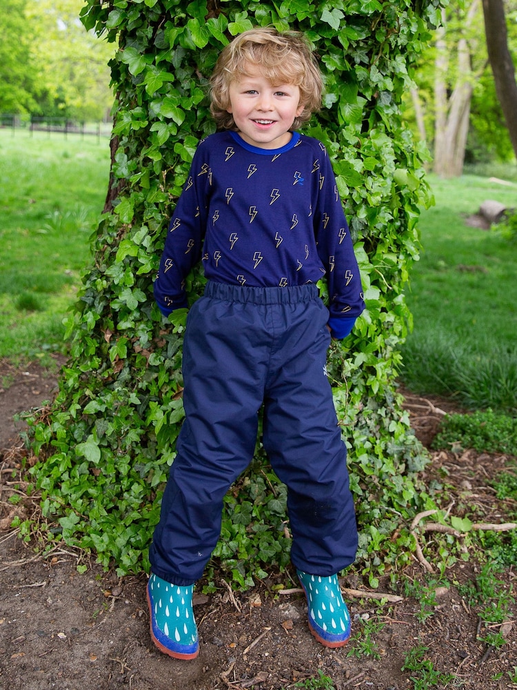 Muddy Puddles Blue Muddy Puddles Waterproof EcoSplash Trousers - Image 1 of 3 Muddy Puddles Blue Muddy Puddles Waterproof EcoSplash Trousers - Image 1 of 3