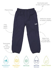 Muddy Puddles Blue Muddy Puddles Waterproof EcoSplash Trousers - Image 3 of 3