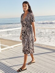 Lipsy Multi Ruffle Wrap Dress - Image 3 of 4