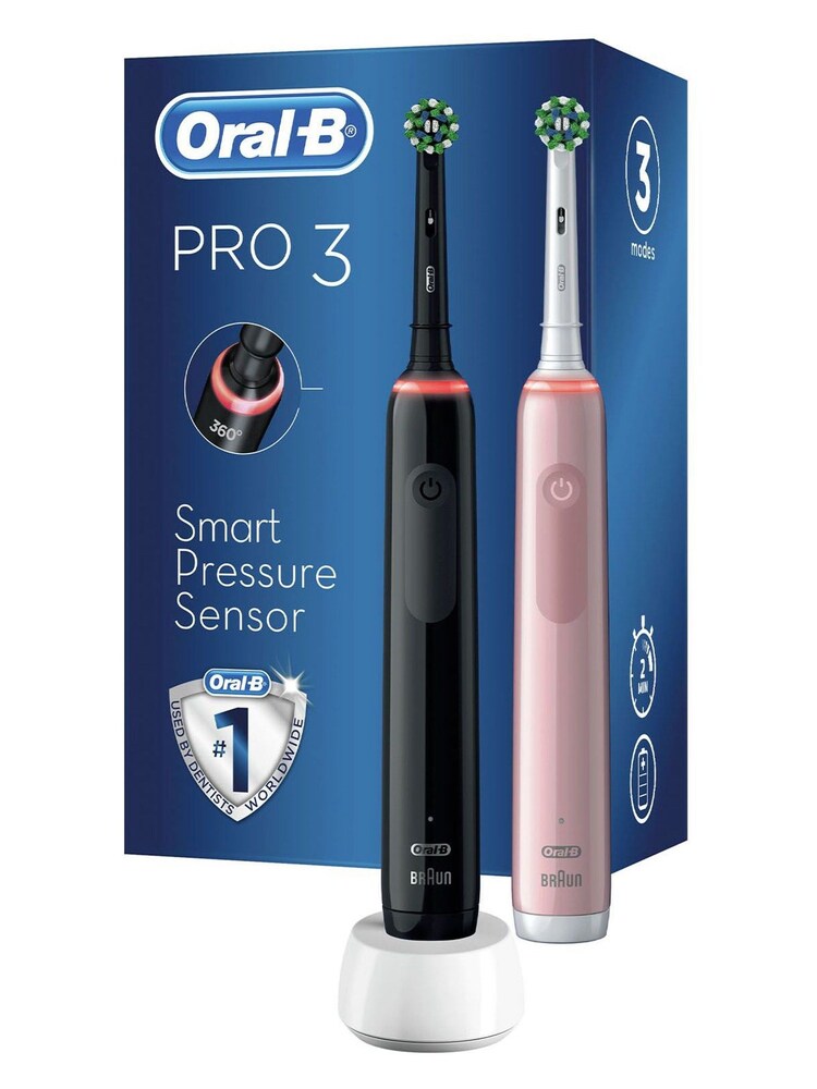 Oral-B Pro 3 3900 Duo Pack (Black & Pink) - Image 1 of 5