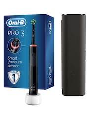 Oral-B Pro 3 3500 Cross Action Black +Travel Case - Image 1 of 5