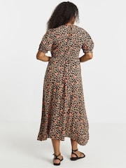 Simply Be Animal Spun Viscose Midi Dress - Image 2 of 4