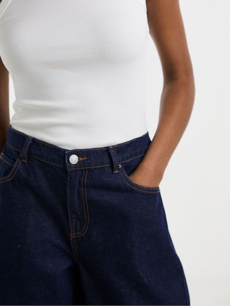 Simply Be Blue Denim Culottes - Image 4 of 4 Simply Be Blue Denim Culottes - Image 4 of 4