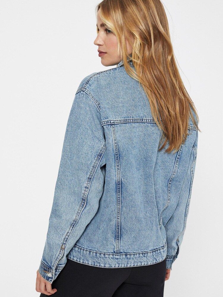 Vero Moda Blue Oversized Denim Jacket - Image 2 of 4 Vero Moda Blue Oversized Denim Jacket - Image 2 of 4