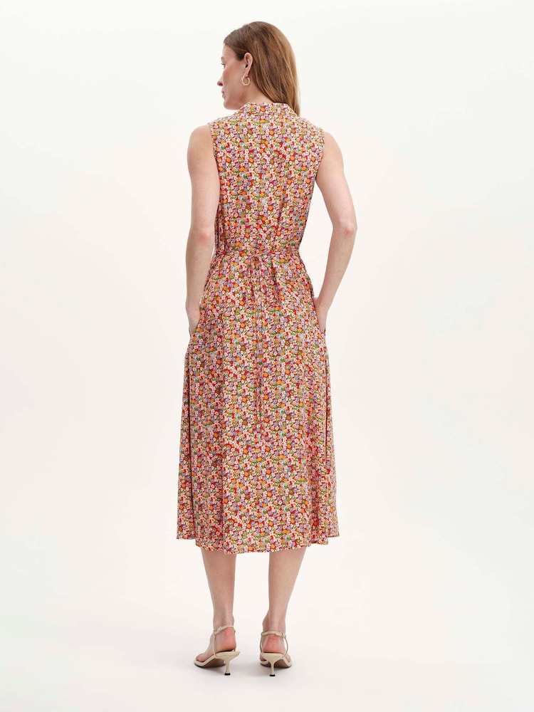 Finery Red Beatrice Button Down Shirt Dress - Image 2 of 5 Finery Red Beatrice Button Down Shirt Dress - Image 2 of 5