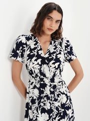 Finery Blue Deena Wrap Midi Dress - Image 3 of 5