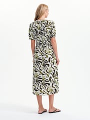Finery Green Dolly Abstract Print Midi Dress - Image 2 of 5