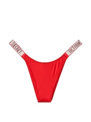 Victoria's Secret Lipstick Red Brazilian Shine Strap Knickers - Image 3 of 3