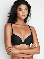 Victoria's Secret Black Smooth Lace Wing Push Up Bra - Image 1 of 1