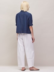 Ro&Zo Blue Denim Puff Sleeve Shirt - Image 7 of 7