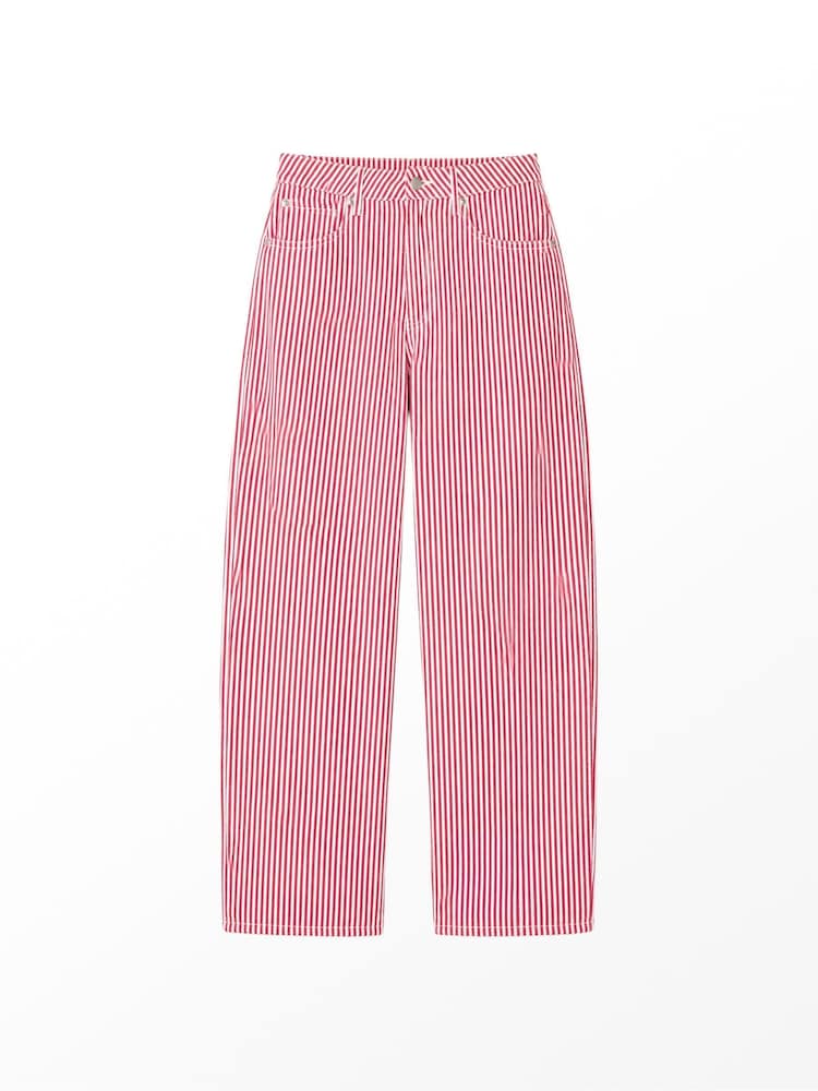 Ro&Zo Red Stripe Petite Zebra Print Barrel Leg Jeans - Image 6 of 6