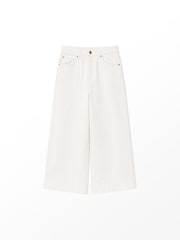Ro&Zo White Denim Culottes - Image 4 of 4