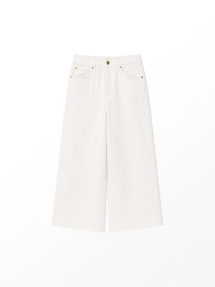 Ro&Zo White Petite Denim Culottes - Image 4 of 4