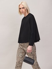 Ro&Zo Black Hi-Lo Hem T-Shirt - Image 3 of 5