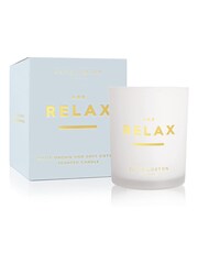 Katie Loxton Clear Sentiment Scented Candle | And Relax | White Orchid and Soft Cotton | 160g - Image 1 of 1